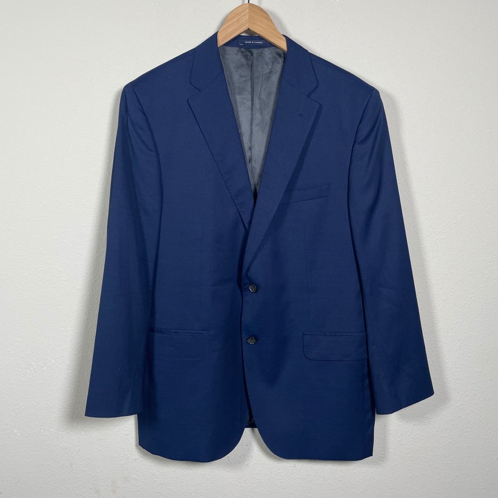 Cremieux Performance Loro Piana Blazer Men 44R Blue Wool Silk Sport Coat Canada